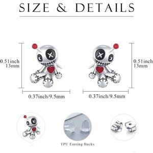 VooDoo Doll Earrings Cute Macabre